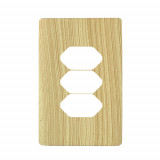 Placa p/ 3 Tomadas 4x2 - Novara Maple